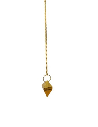 Photo de Pendule double pyramide doré - Encens.fr - Boutique ésotérique en ligne - vente de Pendule double pyramide doré