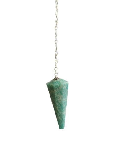 Photo de Pendule conique en amazonite facetté - Encens.fr - Boutique ésotérique en ligne - vente de Pendule conique en amazonite