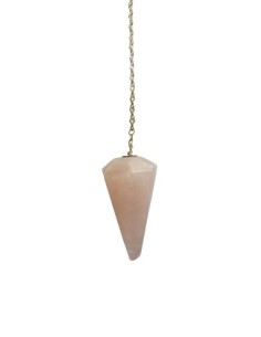 Photo de Pendule conique en quartz rose facetté - Encens.fr - Boutique ésotérique en ligne - vente de Pendule conique en quartz 