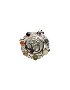Photo de Pendentif cage 7 chakras symbole Aum - Encens.fr - Boutique ésotérique en ligne - vente de Pendentif cage 7 chakras sym