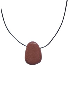 Photo de Pendentif percé XL en pierre de soleil - Encens.fr - Boutique ésotérique en ligne - vente de Pendentif percé XL en pier