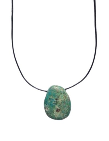 Photo de Pendentif percé XL en chrysocolle - Encens.fr - Boutique ésotérique en ligne - vente de Pendentif percé XL en chrysocol