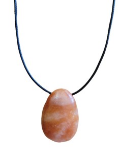 Photo de Pendentif percé XL en aventurine orange - Encens.fr - Boutique ésotérique en ligne - vente de Pendentif percé XL en ave