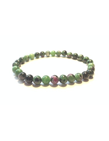 Bracelet 6 mm en rubis zoisite - Élégance et énergie naturelle pour une harmonie intérieure