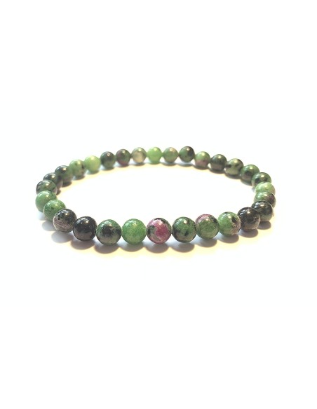 Bracelet 6 mm en rubis zoisite - Encens.fr
