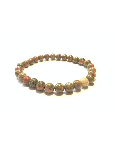 Photo de Bracelet 6 mm en Unakite - Encens.fr - Boutique ésotérique en ligne - vente de Bracelet 6 mm en Unakite