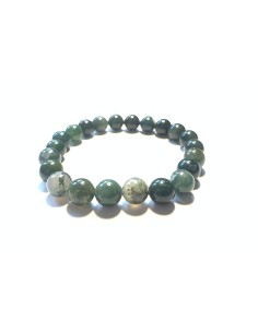 Bracelet 8 mm en agate mousse - Encens.fr