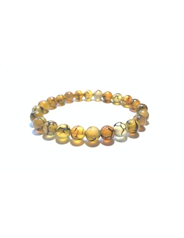 Bracelet 8 mm en Agate peau de serpent