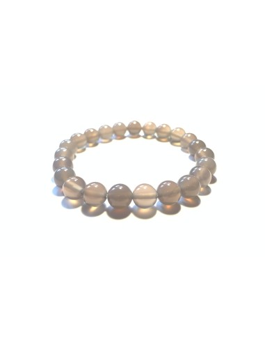 Bracelet 8 mm en Agate grise