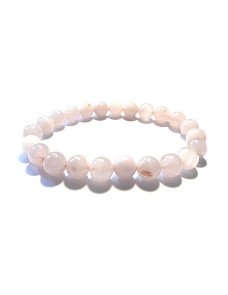 Bracelet 8 mm en Calcédoine rose