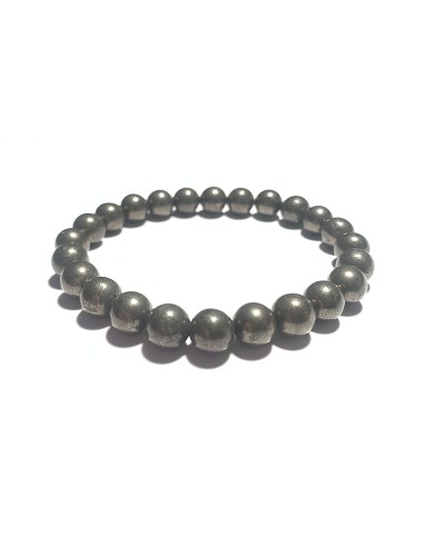 Bracelet 8 mm en pyrite