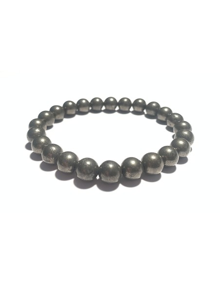 Bracelet 8 mm en pyrite