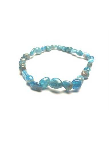 Bracelet Nugget en Apatite Bleue - Équilibre et Sérénité pour votre bien-être