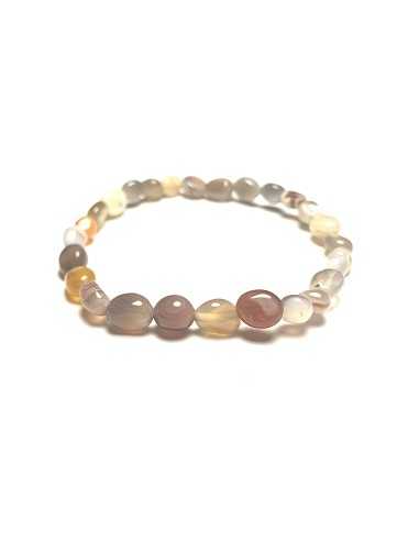 Bracelet nugget en Pierre de lune multicolore