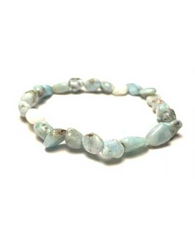 Bracelet nugget en Larimar - Élégance et apaisement pour une touche de bien-être