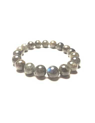 Bracelet en Labradorite 10/12 mm - Pierre de protection et d'équilibre énergétique