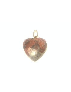 Pendentif coeur en Jaspe léopard  - Encens.fr | Minéraux