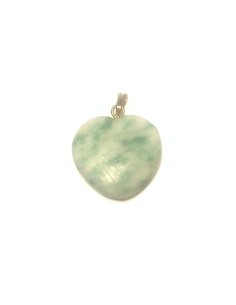 Pendentif coeur en Fuchsite  - Encens.fr | Minéraux