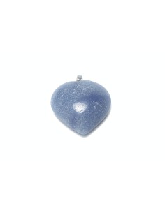 Pendentif coeur en Quartz bleu - Encens.fr | Minéraux