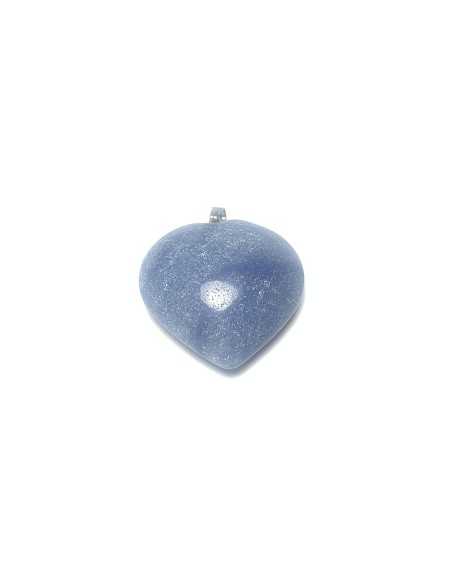 Pendentif coeur en Quartz bleu - Encens.fr | Minéraux