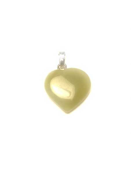 Pendentif coeur en Serpentine - Encens.fr | Minéraux