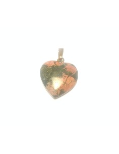 Pendentif coeur en Unakite - Encens.fr | Minéraux