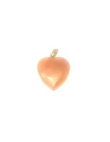 Pendentif coeur en Aventurine orange