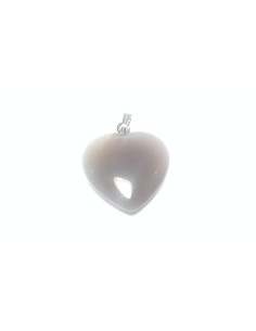 Pendentif coeur en Agate grise  - Encens.fr | Minéraux