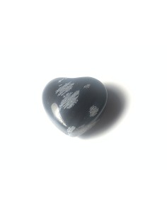 Pendentif coeur percé en Obsidienne neige - Encens.fr | Minéraux