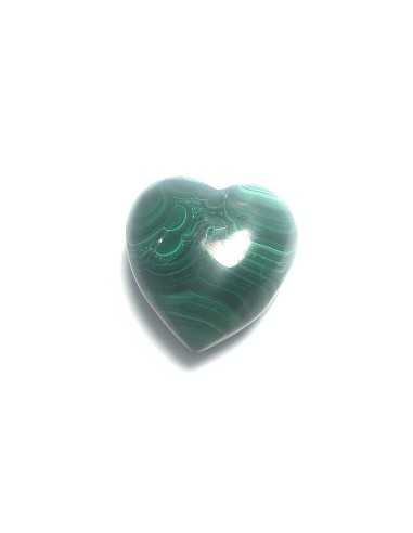 Pendentif coeur percé en Malachite