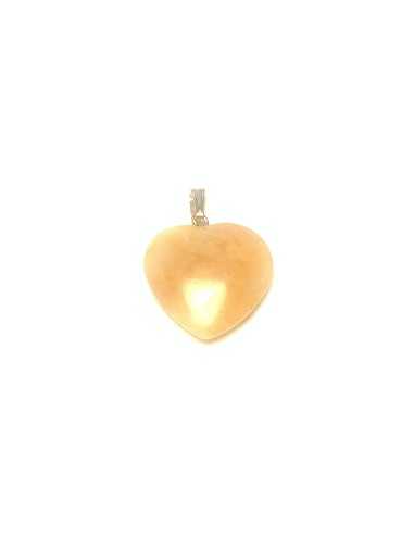 Pendentif coeur en Citrine