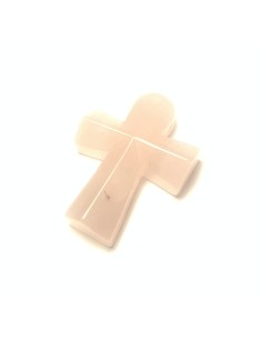 Pendentif croix en Quartz rose - Encens.fr | Minéraux