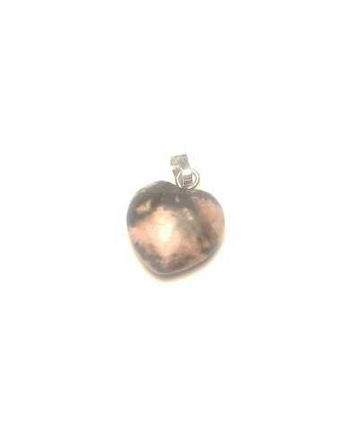 Pendentif coeur en Rhodonite