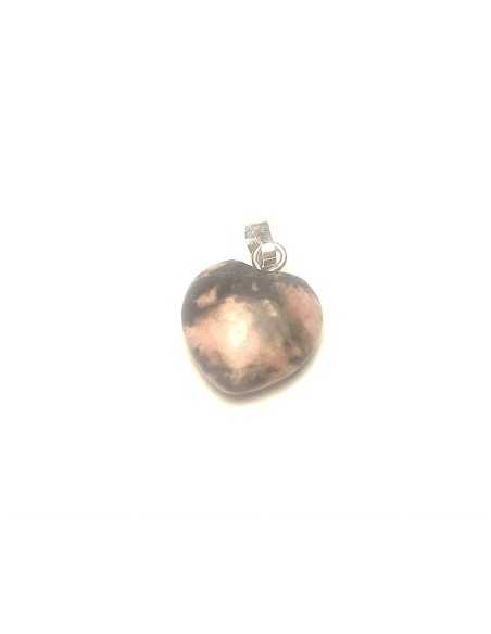 Pendentif coeur en Rhodonite - Encens.fr | Minéraux