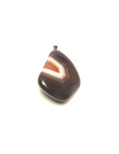 Pendentif forme libre bélière en Agate botswana