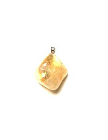 Pendentif forme libre bélière en Citrine