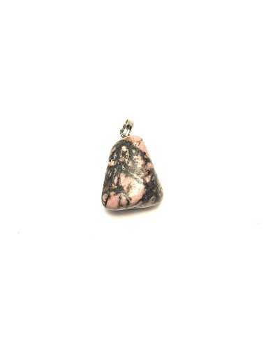 Pendentif triface bélière en Rhodonite