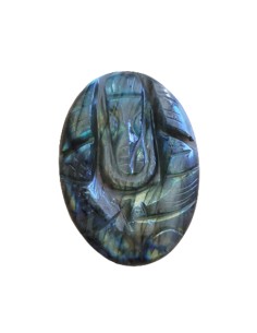 Palet gravé Ganesh XL en Labradorite - Minéraux | Encens.fr