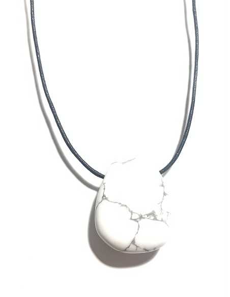 Pendentif percé XL en Howlite - Minéraux | Encens.fr