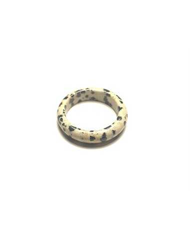 Bague en Jaspe Dalmatien - Élégance et Protection pour une Harmonie Intérieure