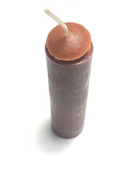 Bougie torpedo Marron - Encens.fr