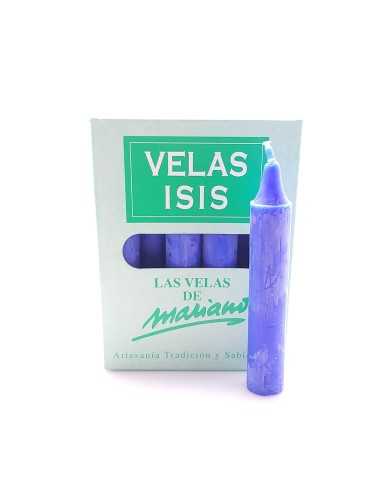 Boîte de 25 bougies Velas Isis III bleu foncé