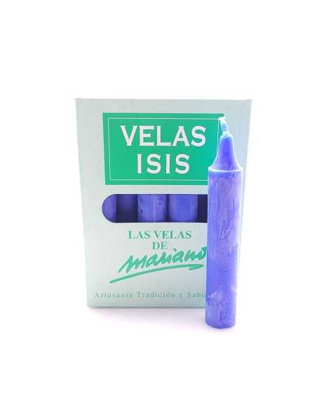 Boîte de bougies Velas Isis III Bleu foncé - Encens.fr | Bougies