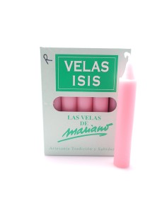 Boîte de bougies Velas Isis III rose - Encens.fr | Bougies