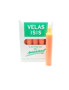 Boîte de bougies Velas Isis III orange - Encens.fr | Bougies