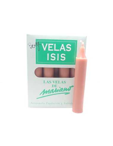 Boîte de 25 bougies Velas Isis III beige