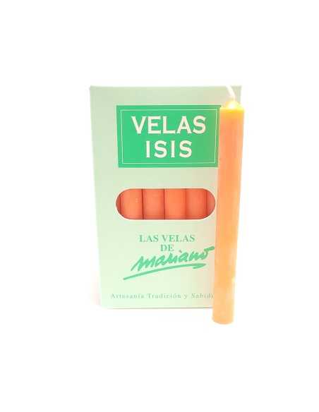 Boîte de bougies Velas Isis II oranges - Encens.fr | Bougies