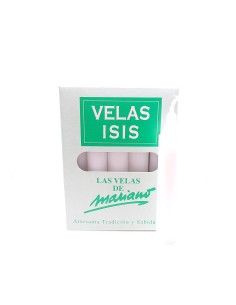 Bougies Velas Isis III blanches - Encens.fr