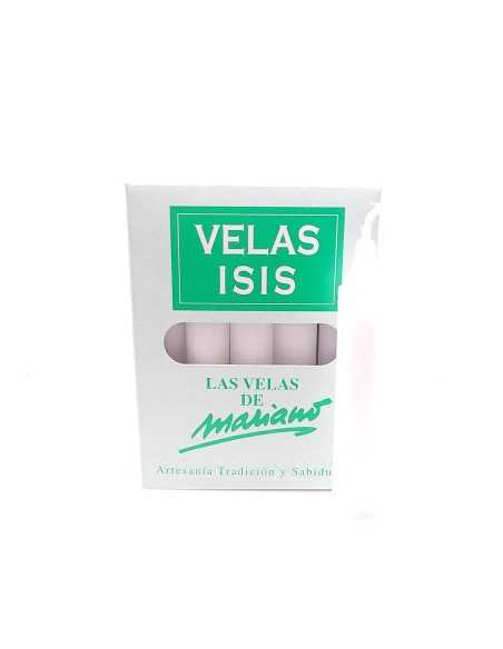 Bougies Velas Isis III blanches - Encens.fr
