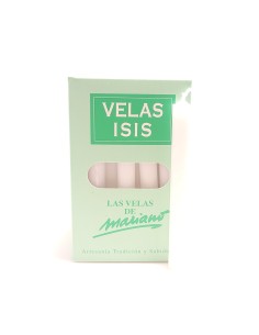Boîte de bougies Velas Isis II blanches - Encens.fr | Bougies